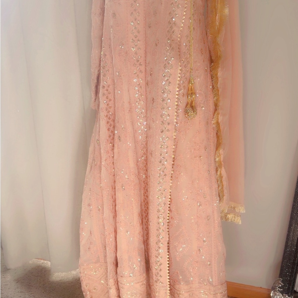 Elegant Pink Embellished Dress